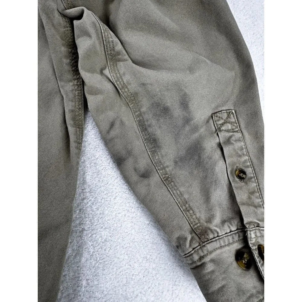 Old Mill Jacket Men 2XL 100% Cotton Flannel Lined Tan Jacket Size 2XL Chore Barn